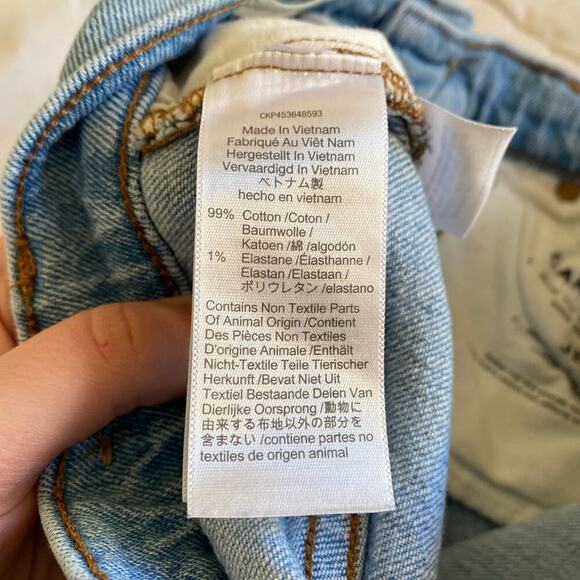 MADEWELL The High-Rise Slim Crop Boyjean Dumas Wash Ripped Edition Size 24 - Picture 10 of 12